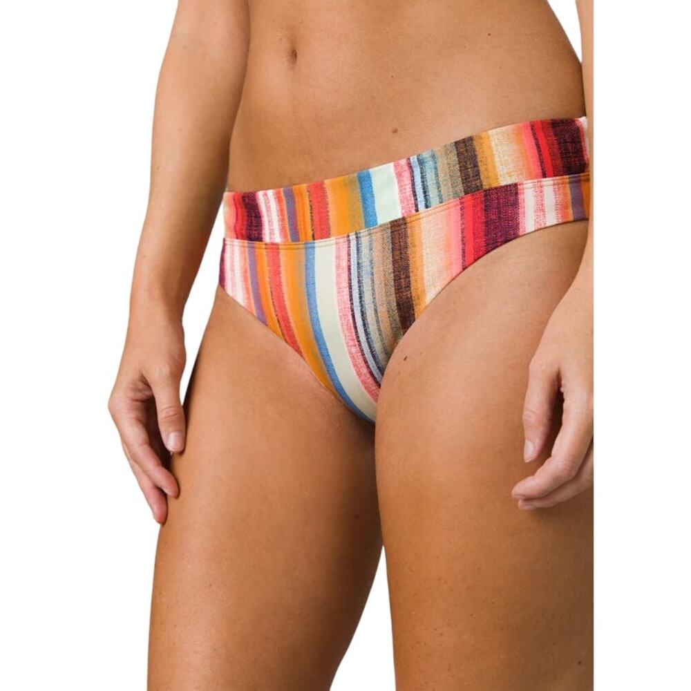 PrAna Women's Small Multi Baja Stripe Summer Wave Swimwear Bikini Bottom N10-3
